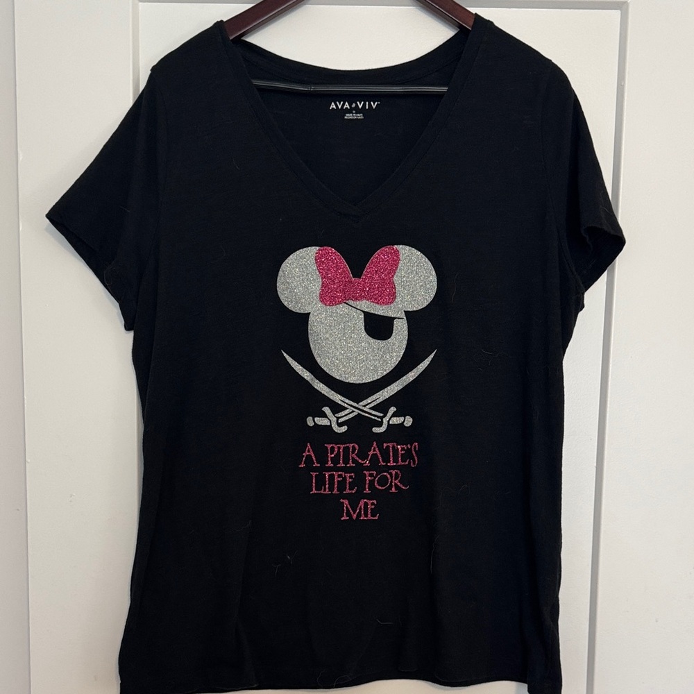 Ava & Viv Black Minnie Mouse Women’s t shirt